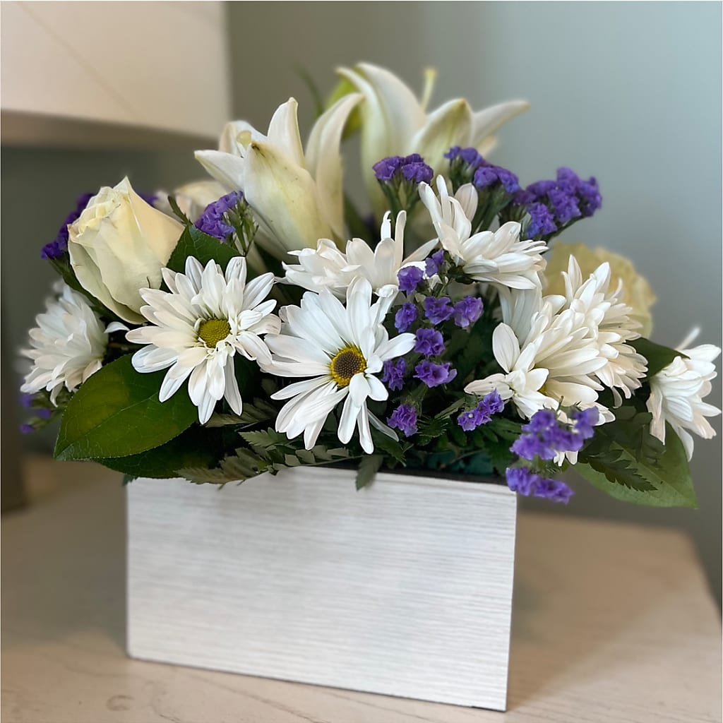 Beyond Blue Box Bouquet – Dreamy Flowers Llc, Wesley Chapel FL