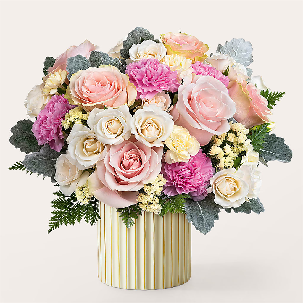 Blissful Moments Bouquet with Ivory Vase – Dreamy Flowers Llc, Wesley Chapel FL
