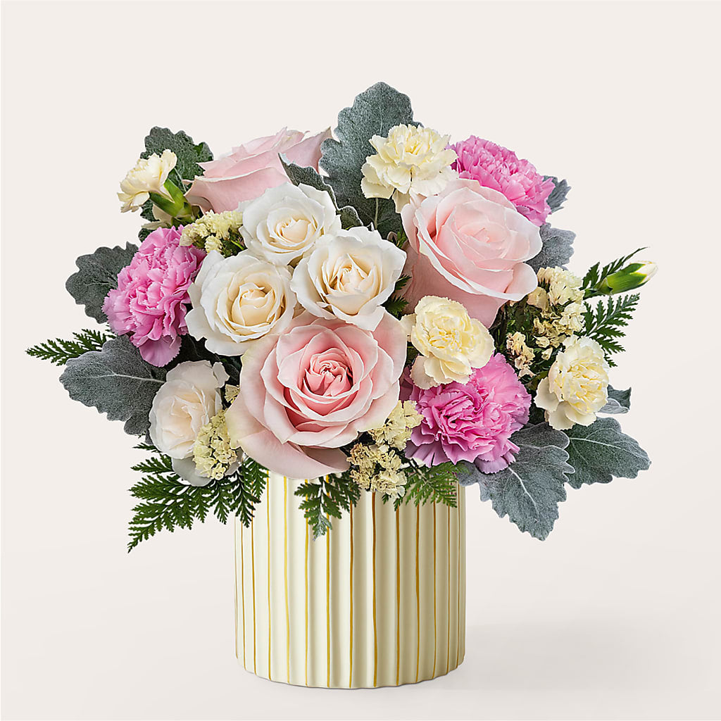 Blissful Moments Bouquet with Ivory Vase – Dreamy Flowers Llc, Wesley Chapel FL