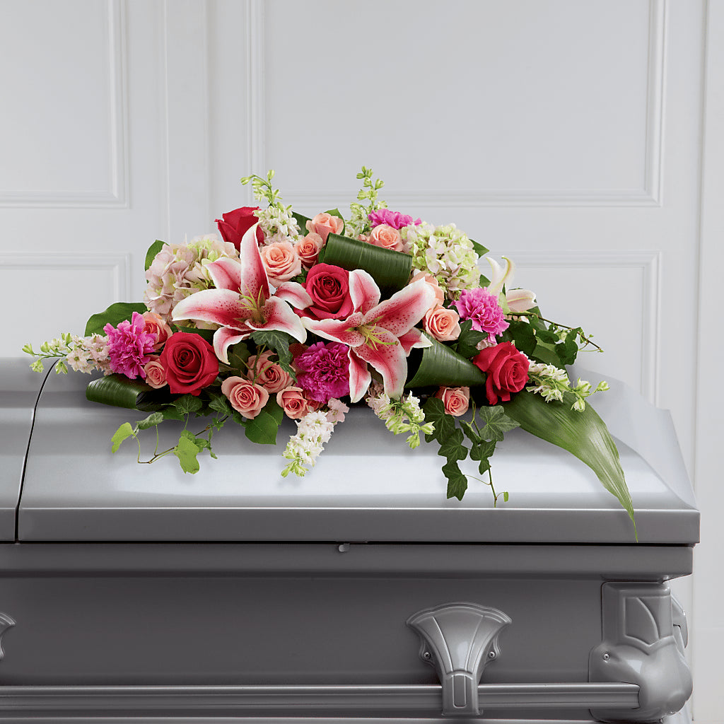 Splendid Grace Casket Spray – Dreamy Flowers Llc, Wesley Chapel FL