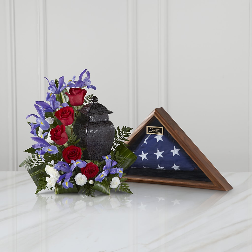 Patriotic Tribute Arrangement – Dreamy Flowers Llc, Wesley Chapel FL