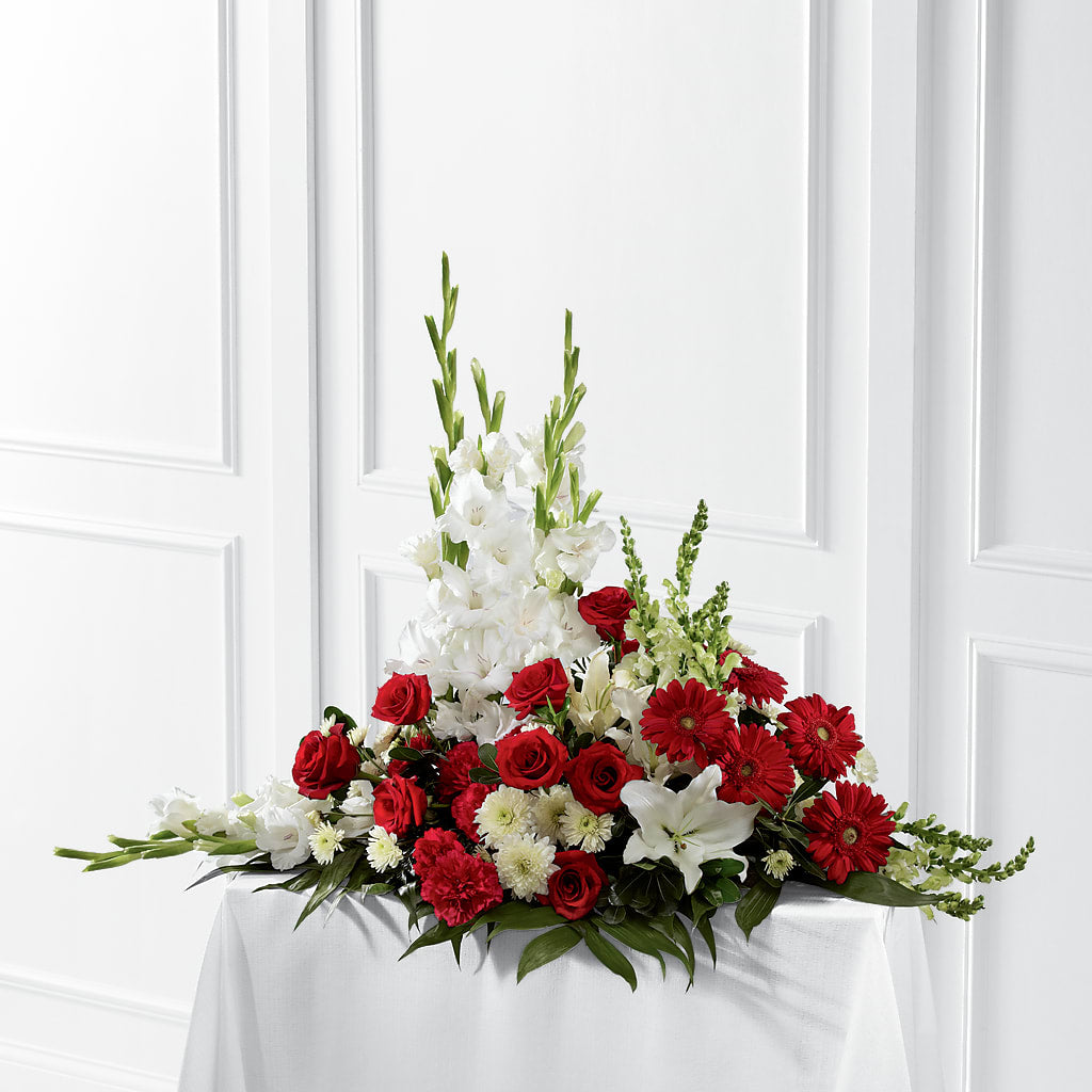 Crimson & White Arrangement – Dreamy Flowers Llc, Wesley Chapel FL