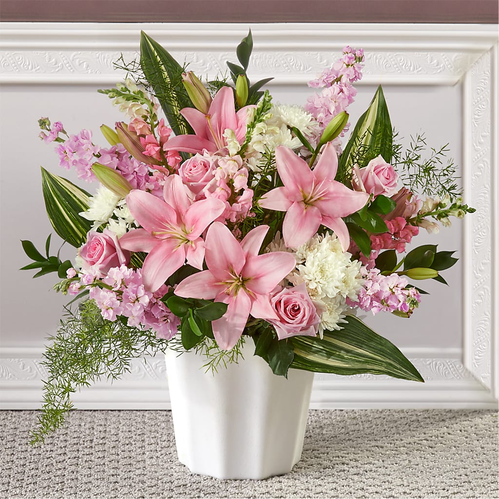 Simply Serene Floor Basket – Dreamy Flowers Llc, Wesley Chapel FL