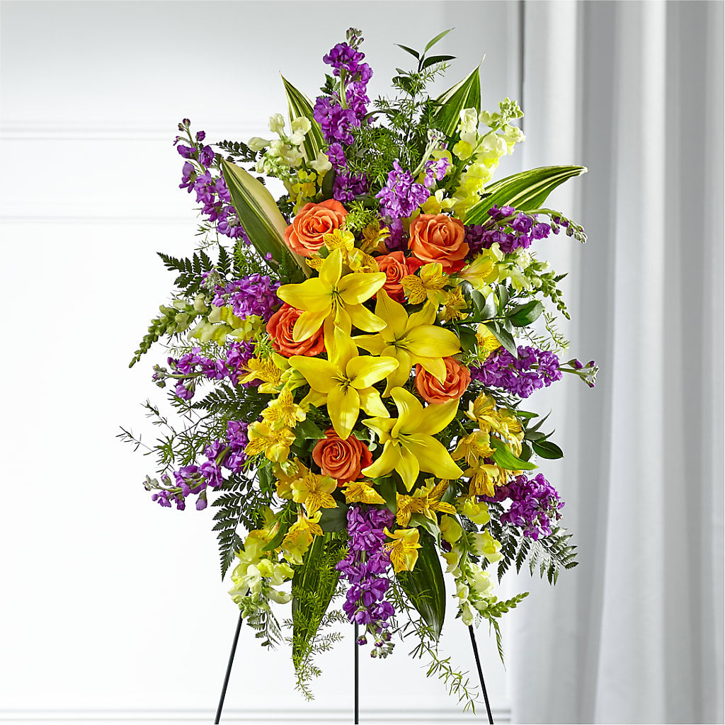 Thoughtful Prayers Standing Spray – Dreamy Flowers Llc, Wesley Chapel FL