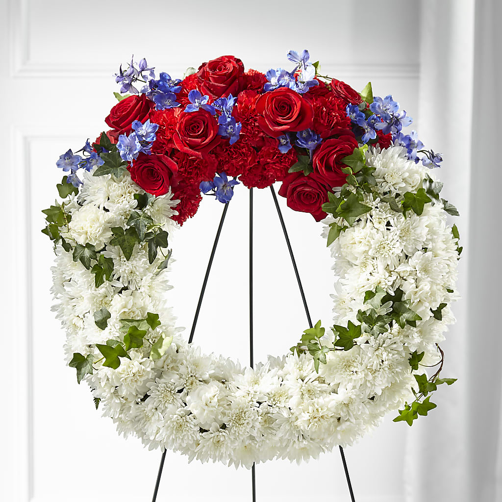 Patriotic Passion Wreath – Dreamy Flowers Llc, Wesley Chapel FL