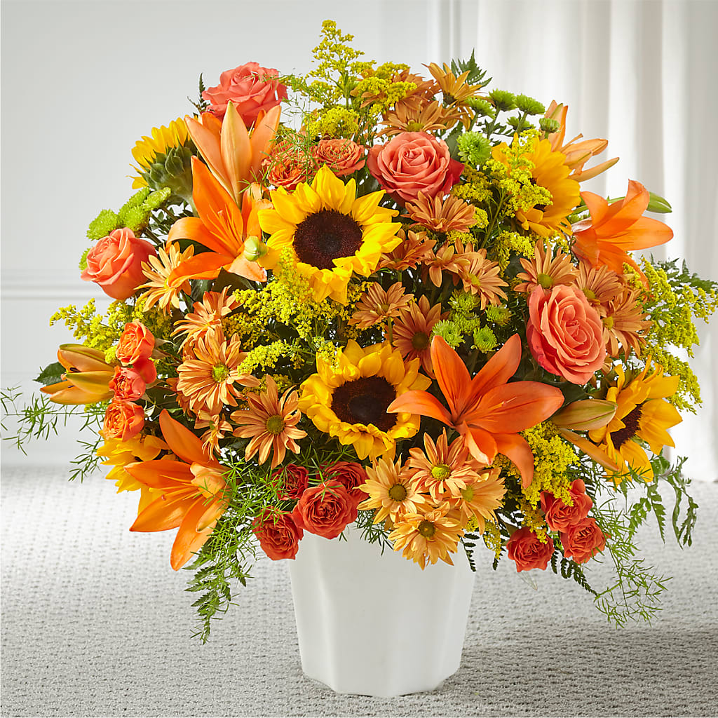Harvest Thoughts Floor Basket – Dreamy Flowers Llc, Wesley Chapel FL
