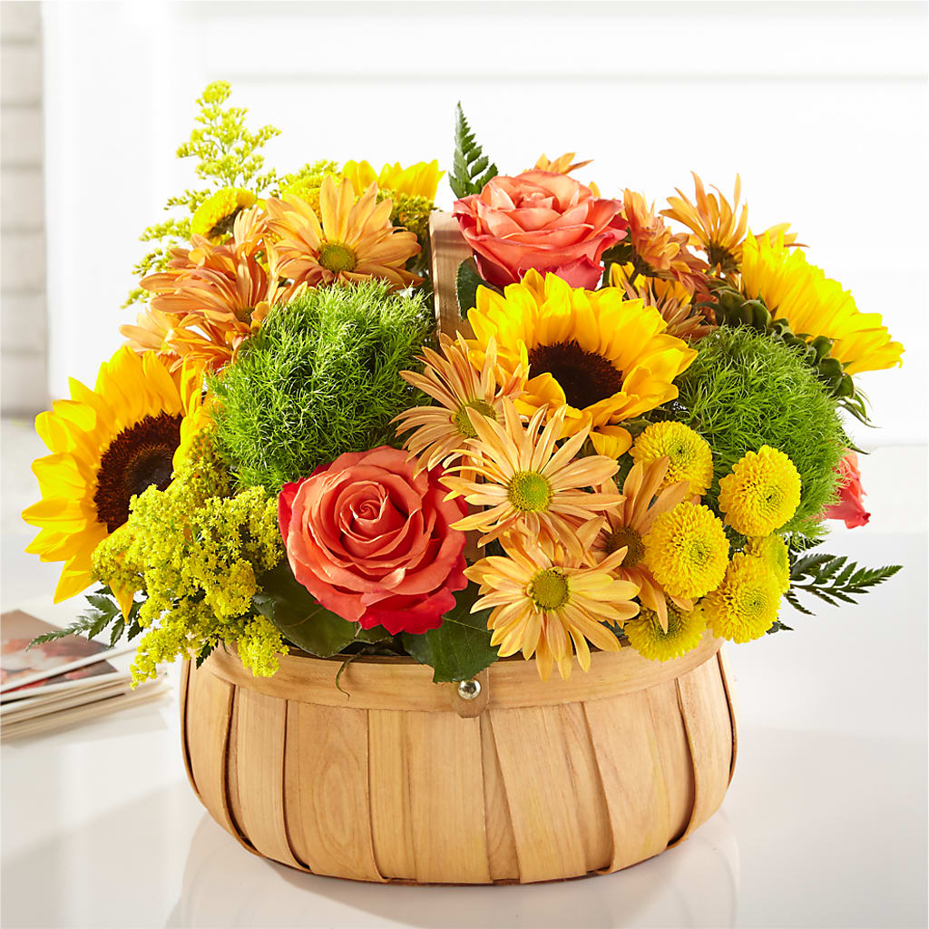 Harvest Sunflower Basket – Dreamy Flowers Llc, Wesley Chapel FL