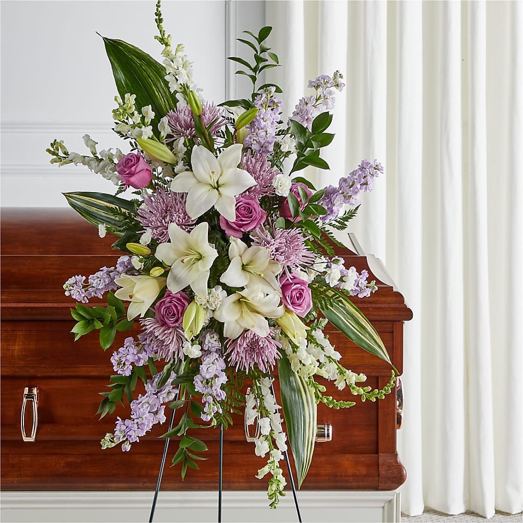 Grateful Hearts Standing Spray – Dreamy Flowers Llc, Wesley Chapel FL