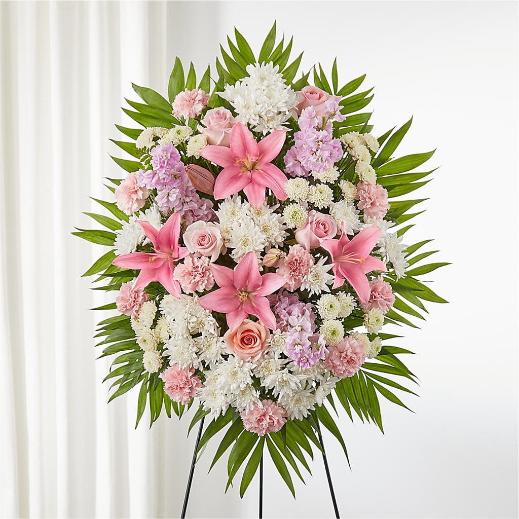 Offering Solace Standing Spray – Dreamy Flowers Llc, Wesley Chapel FL