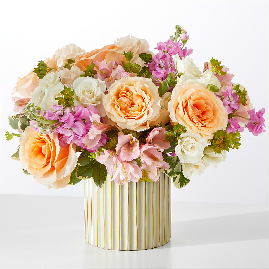 Paradise Bouquet with Ivory Vase – Dreamy Flowers Llc, Wesley Chapel FL