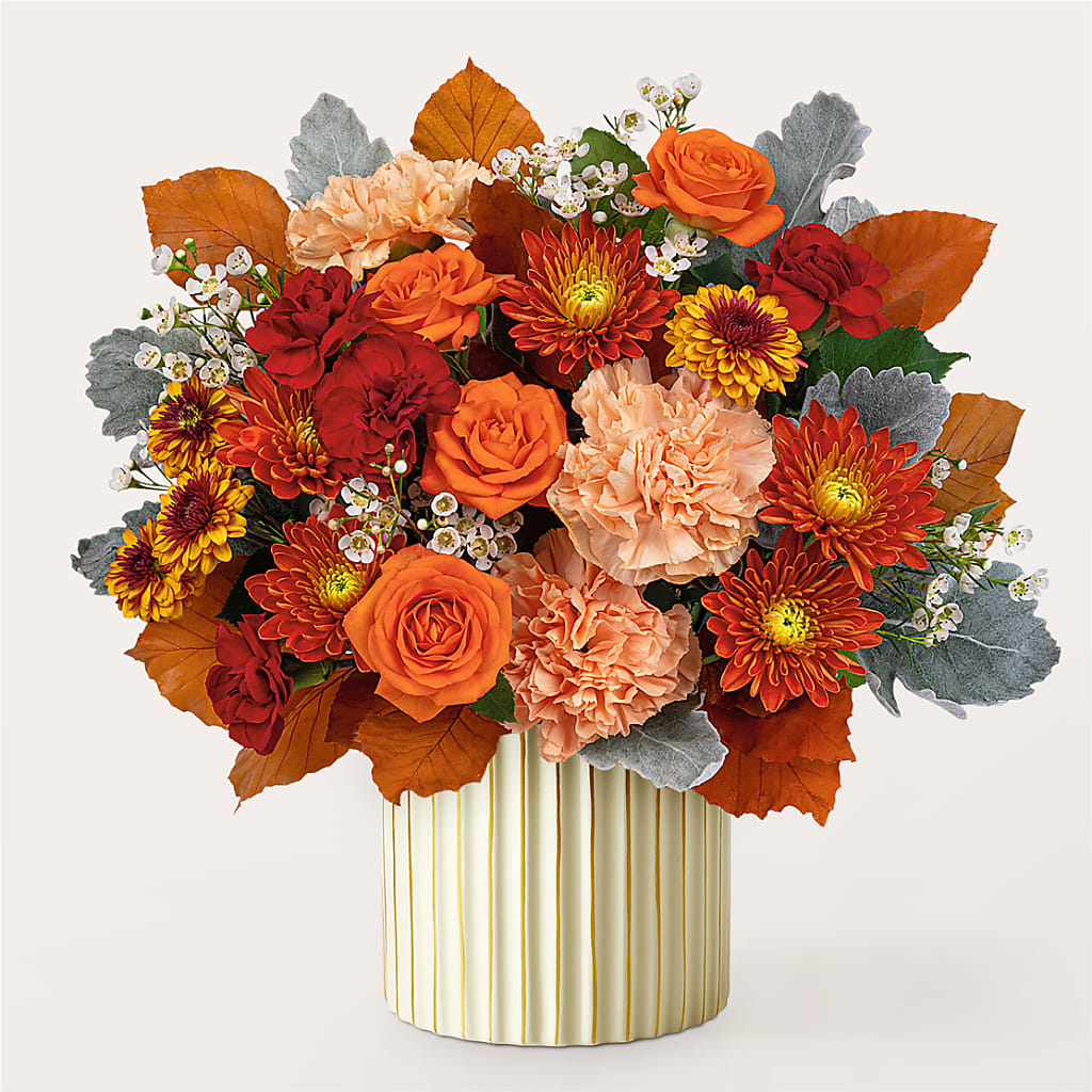 Merlot Bouquet with Ivory Vase – Dreamy Flowers Llc, Wesley Chapel FL