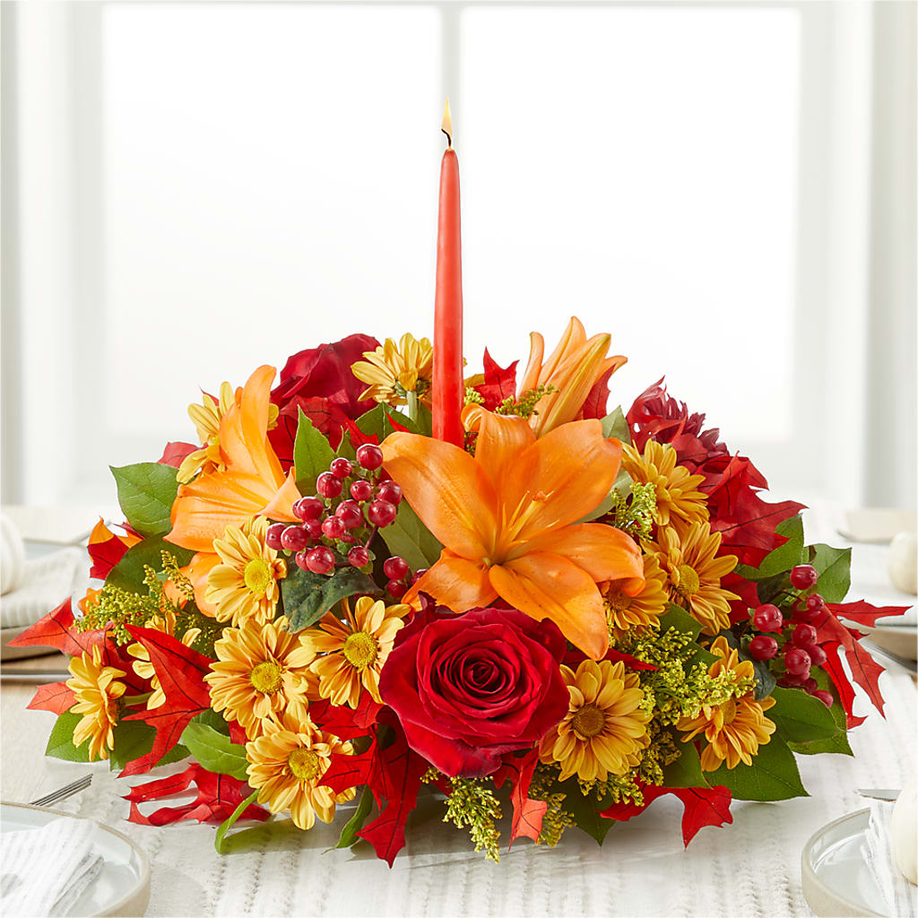 Autumn's Embrace Centerpiece – Dreamy Flowers Llc, Wesley Chapel FL