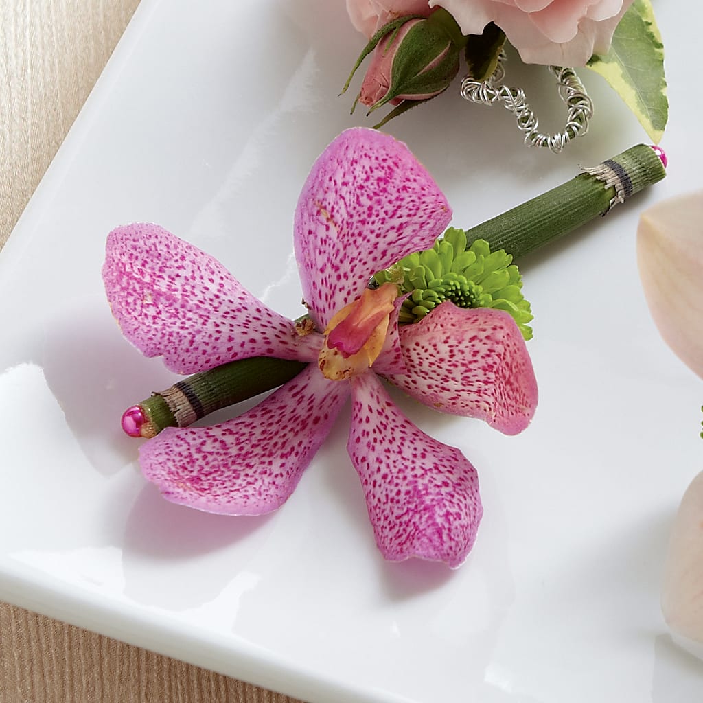 Pink Mokara Boutonniere – Dreamy Flowers Llc, Wesley Chapel FL