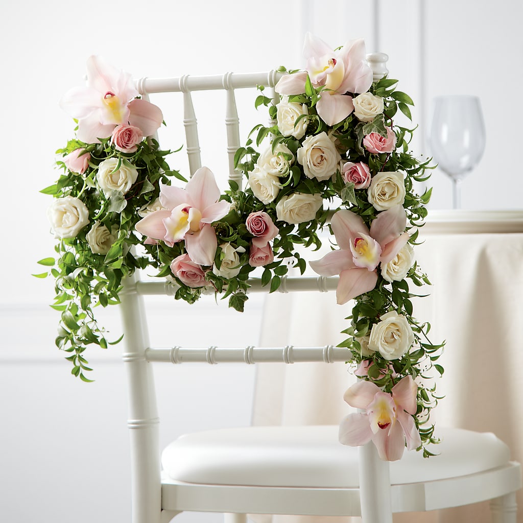 Orchid Rose Chair Décor – Dreamy Flowers Llc, Wesley Chapel FL