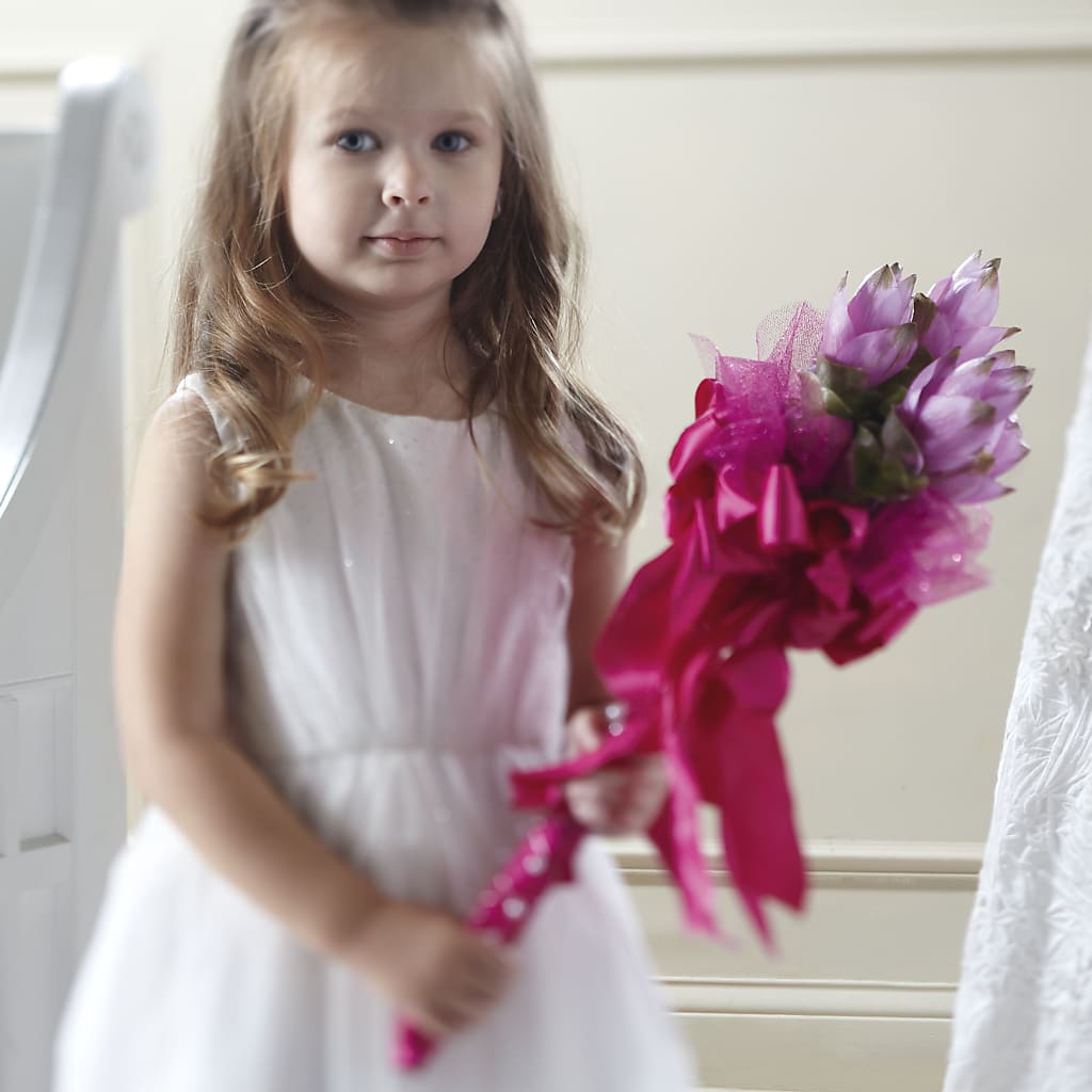 Sparkle Pink Flower Girl Bouquet – Dreamy Flowers Llc, Wesley Chapel FL