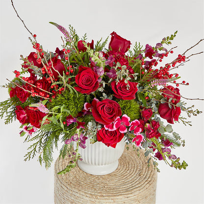 Big Red Bow Bouquet –  Dreamy Flowers Llc, Wesley Chapel FL