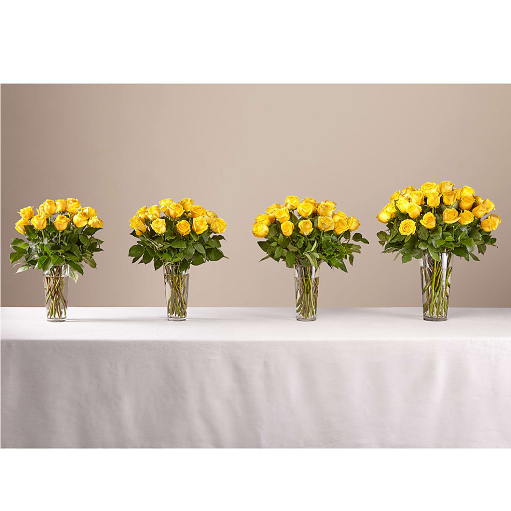 Long Stem Yellow Rose Bouquet –  Dreamy Flowers Llc, Wesley Chapel FL