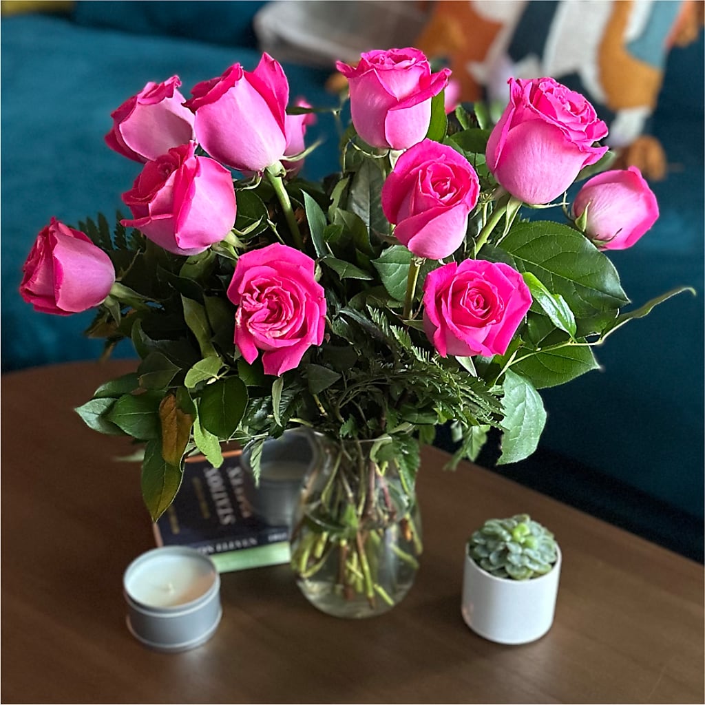 Long Stem Pink Rose Bouquet –  Dreamy Flowers Llc, Wesley Chapel FL