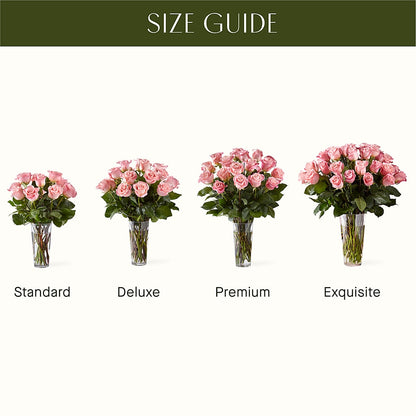 Long Stem Pink Rose Bouquet –  Dreamy Flowers Llc, Wesley Chapel FL