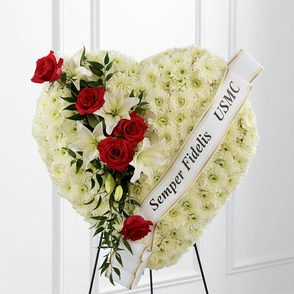 Heartfelt Hero Standing Heart –  Dreamy Flowers Llc, Wesley Chapel FL