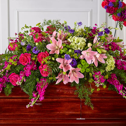Radiant Tribute Casket Spray –  Dreamy Flowers Llc, Wesley Chapel FL