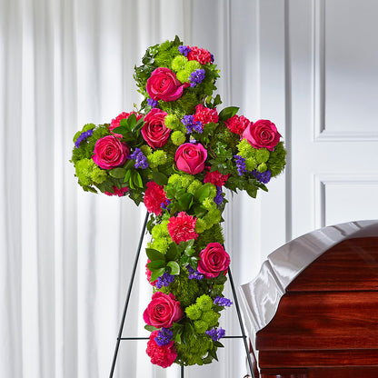 Tribute Rose Floral Cross –  Dreamy Flowers Llc, Wesley Chapel FL