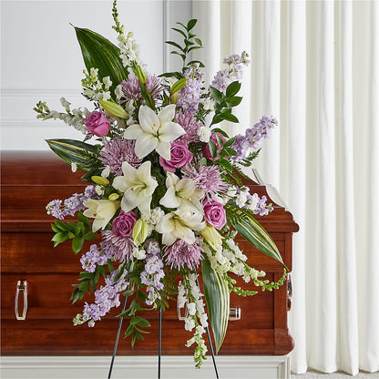 Grateful Hearts Standing Spray –  Dreamy Flowers Llc, Wesley Chapel FL