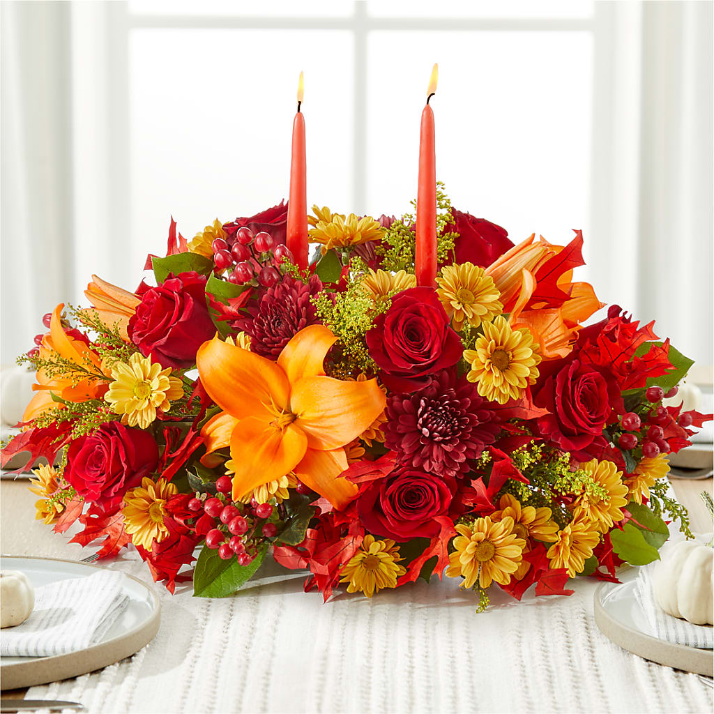Autumn's Embrace Centerpiece –  Dreamy Flowers Llc, Wesley Chapel FL