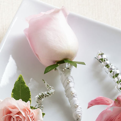 Pink Rose Boutonniere –  Dreamy Flowers Llc, Wesley Chapel FL