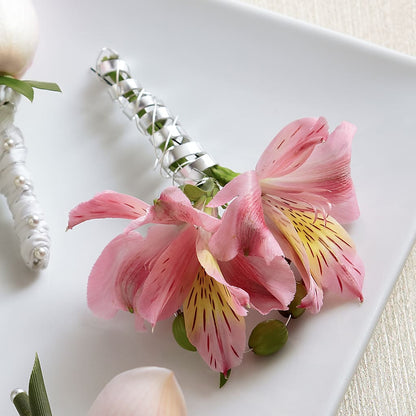 Pink Peruvian Lily Boutonniere –  Dreamy Flowers Llc, Wesley Chapel FL