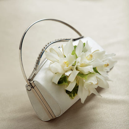 White Purse Decor –  Dreamy Flowers Llc, Wesley Chapel FL
