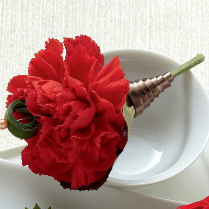 Red Carnation Boutonniere –  Dreamy Flowers Llc, Wesley Chapel FL