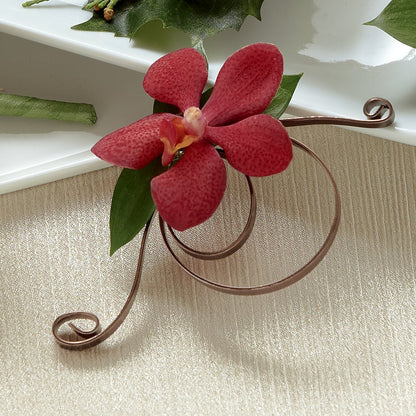 Red Mokara Boutonniere –  Dreamy Flowers Llc, Wesley Chapel FL